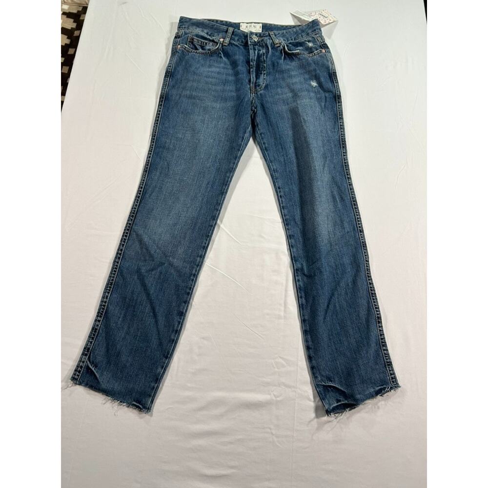 We The Free Mid-Rise Straight-Leg Jeans size 25 Blue